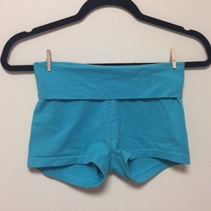 Blue gym shorts